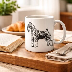 Porcelain by Rosa Tinde  Schnauzer Coffee Mug